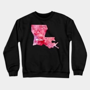 louisiana state map watercolor Watercolour Baton Rouge Crewneck Sweatshirt